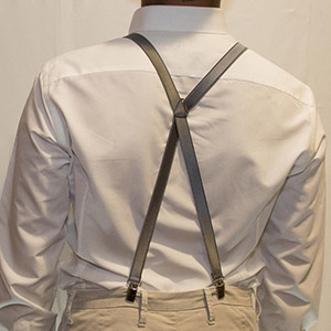 Bretelle Elastico Raso Grigio scuro<br/> H 1.8 cm